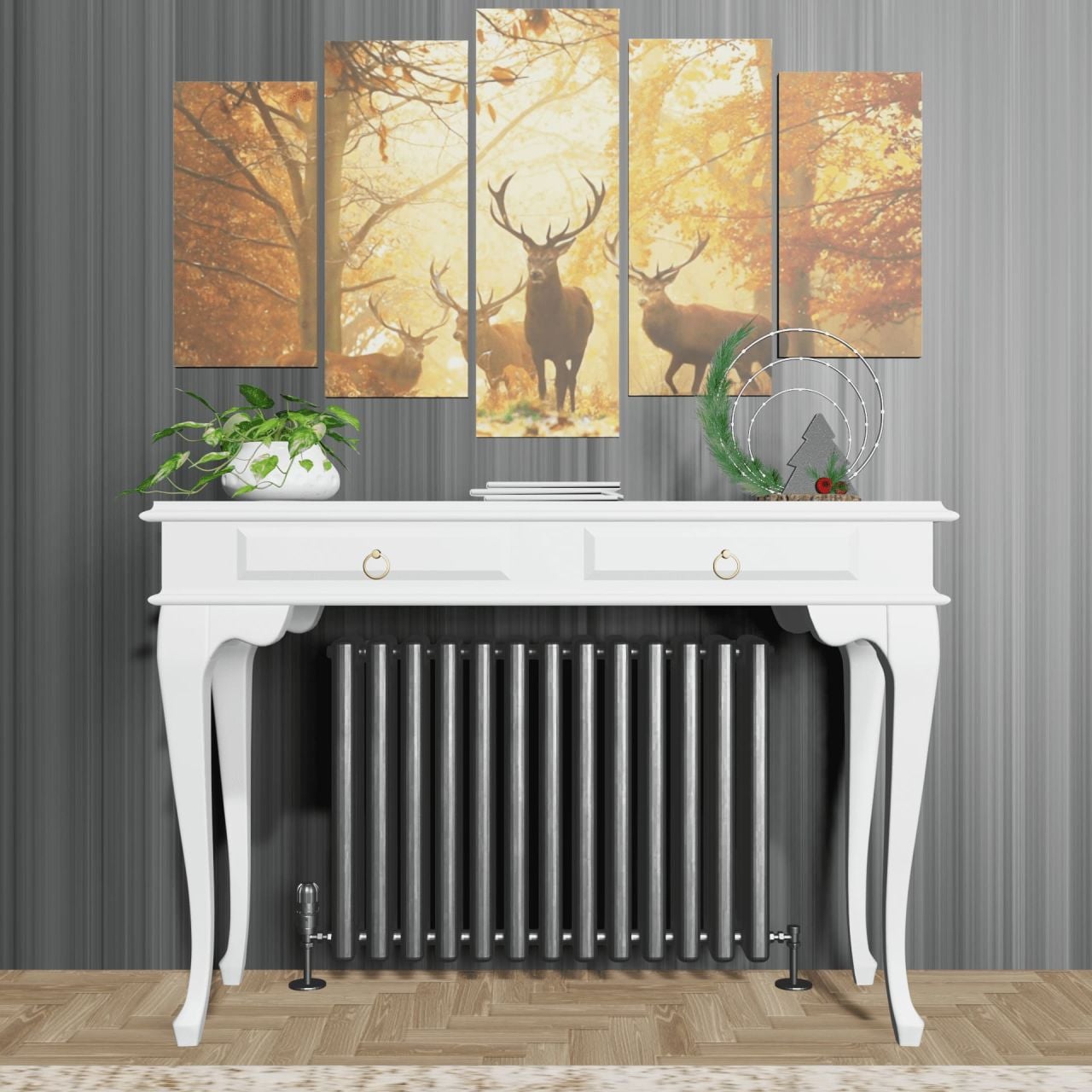 Roys Ahşap 100 Cm Beyaz Çekmeceli Petek Üstü Yüksek Dresuar