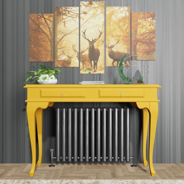 Roys Ahşap 120 Cm Hardal Çekmeceli Petek Üstü Yüksek Dresuar