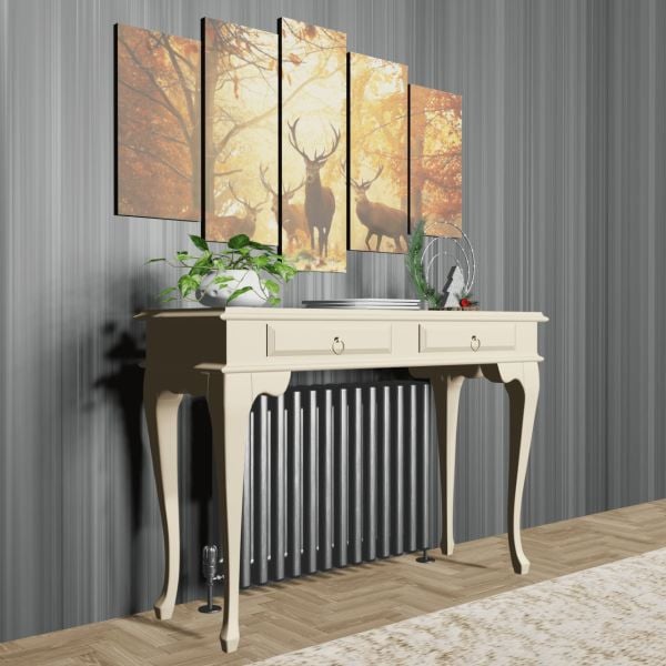 Roys Ahşap 100 Cm Krem Çekmeceli Petek Üstü Yüksek Dresuar