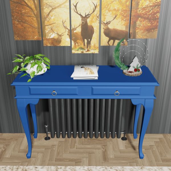 Roys Ahşap 120 Cm Mavi Çekmeceli Petek Üstü Yüksek Dresuar