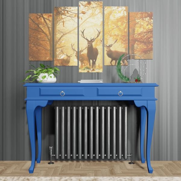 Roys Ahşap 100 Cm Mavi Çekmeceli Petek Üstü Yüksek Dresuar