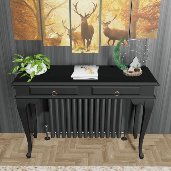 Roys Ahşap 100 Cm Siyah Çekmeceli Petek Üstü Yüksek Dresuar