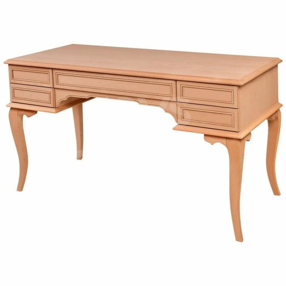 Roys Ahşap 5248 Masif Ham 140 Cm Rustik Çizgi Çalışma Masası