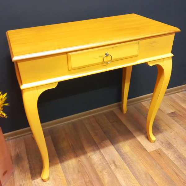 Roys Ahşap 80 Cm Çekmeceli Koyu Sarı Eskitme Dresuar