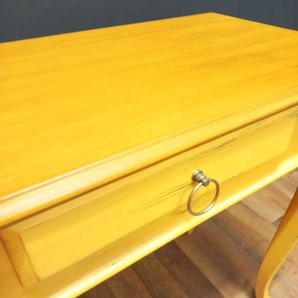 Roys Ahşap 80 Cm Çekmeceli Koyu Sarı Eskitme Dresuar