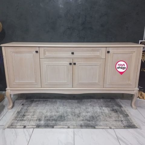 Roys Ahşap Mudo Tarzı Sütlü Kahve 180 Cm Dolaplı Konsol
