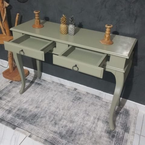 Roys Ahsap 7034 Yellow Grey 100 Cm Çekmeceli Ahşap Dresuar