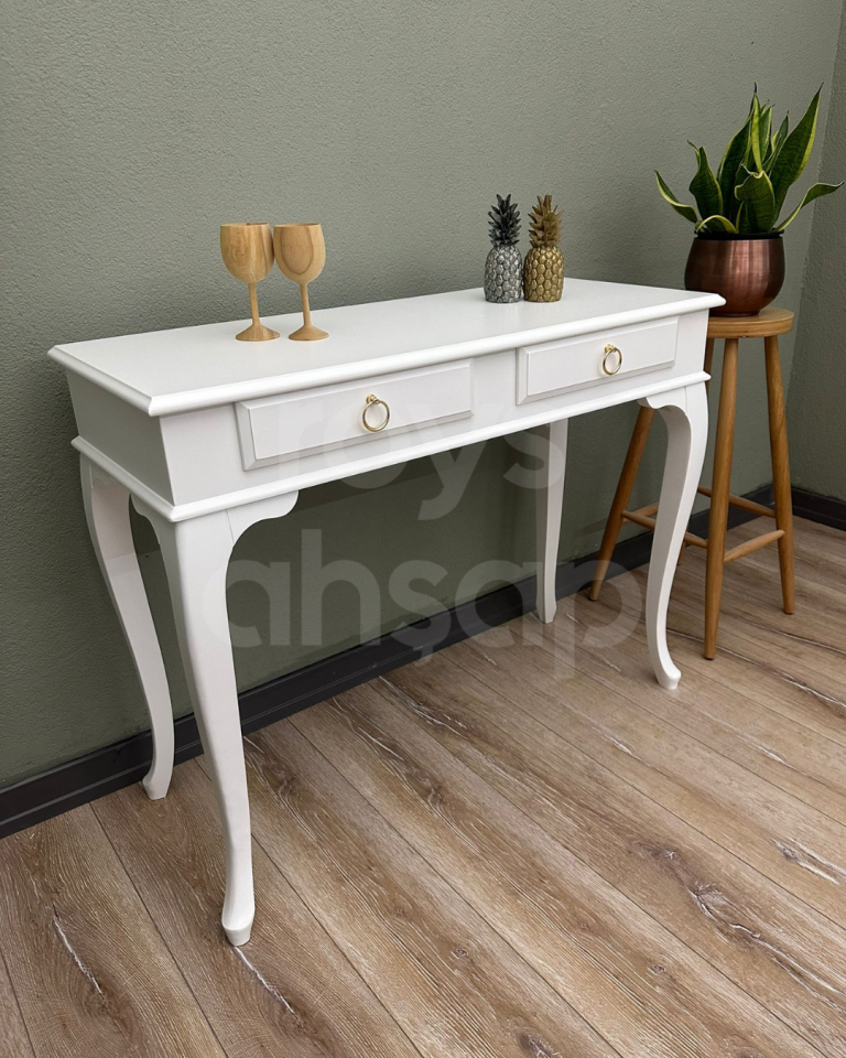 Roys Ahşap 100 Cm Çekmeceli Beyaz Lake Dresuar(Kopya) 30*75*90 osman beye özel