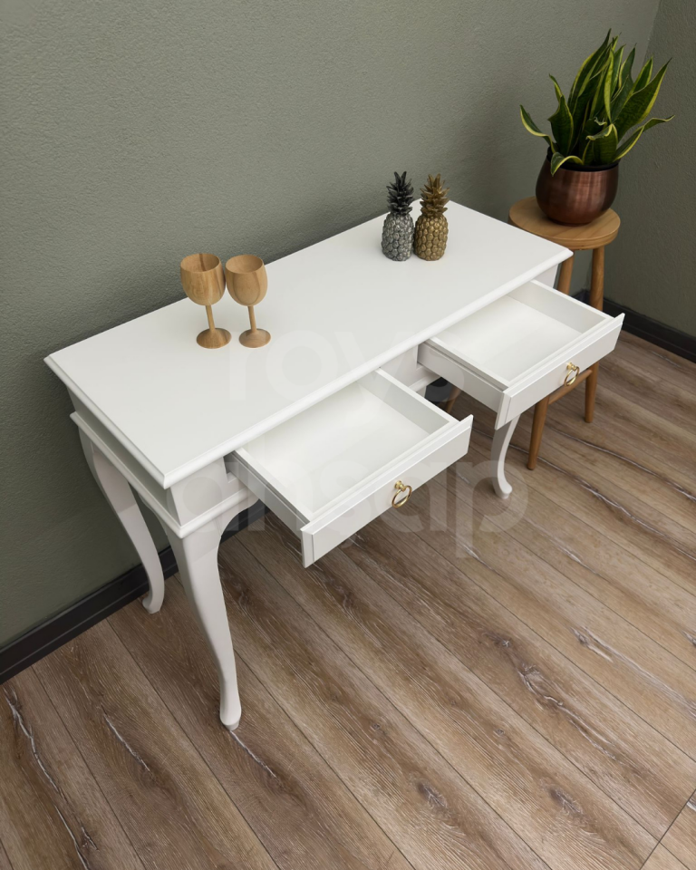 Roys Ahşap 100 Cm Çekmeceli Beyaz Lake Dresuar(Kopya) 30*75*90 osman beye özel