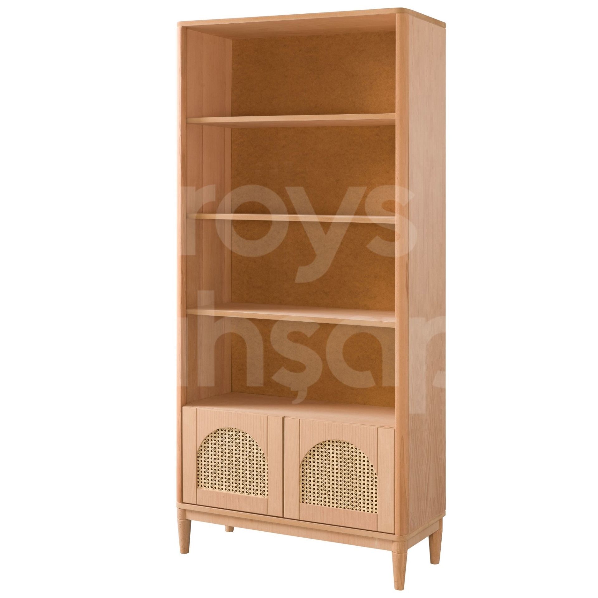 Roys Ahşap 6524 Masif Ham Tokyo Kitaplık(siyah)