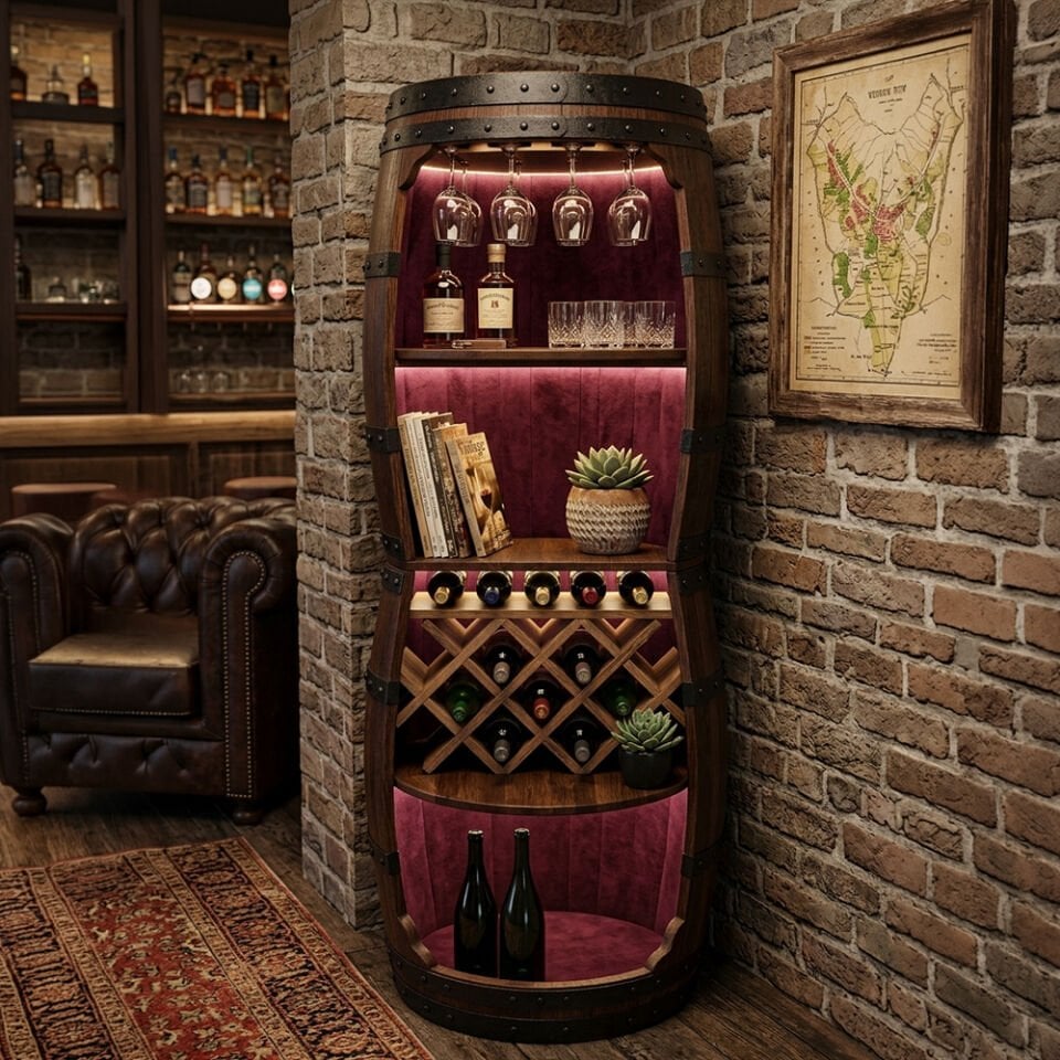 Dekoratif Teksas Şaraplık Fıçı