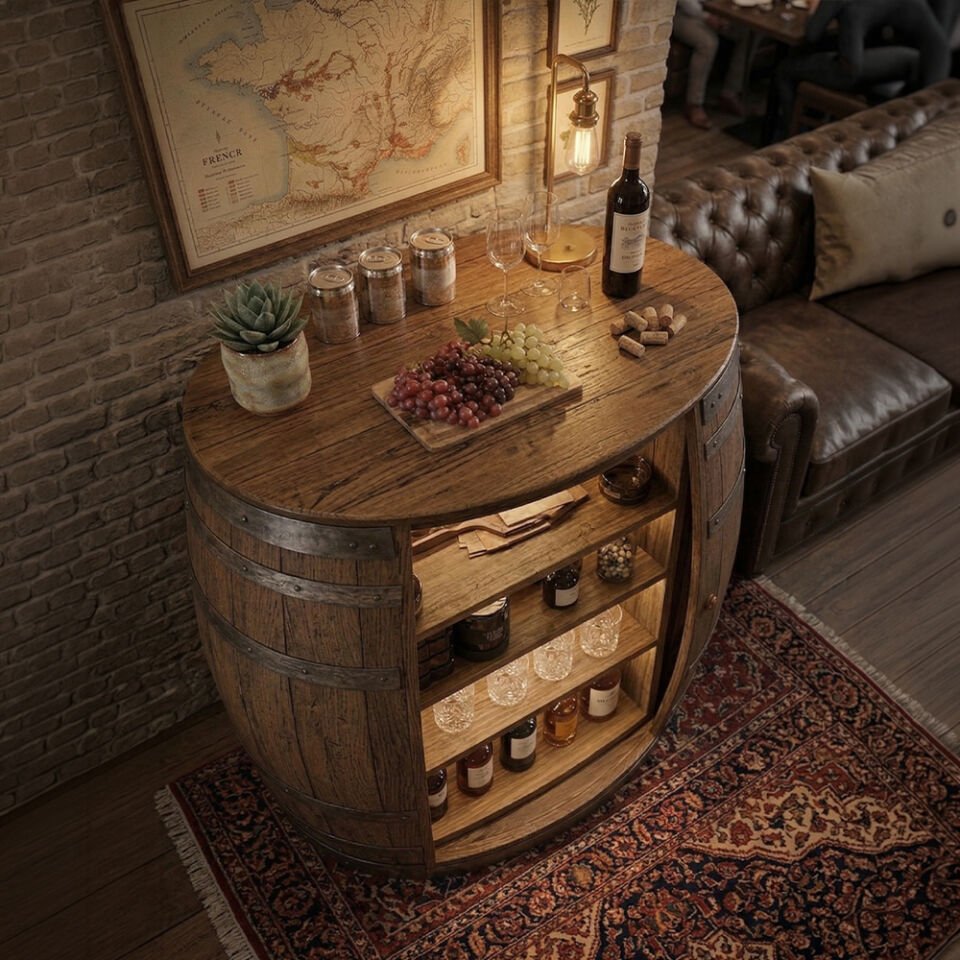 Dekoratif California Şaraplık Fıçı