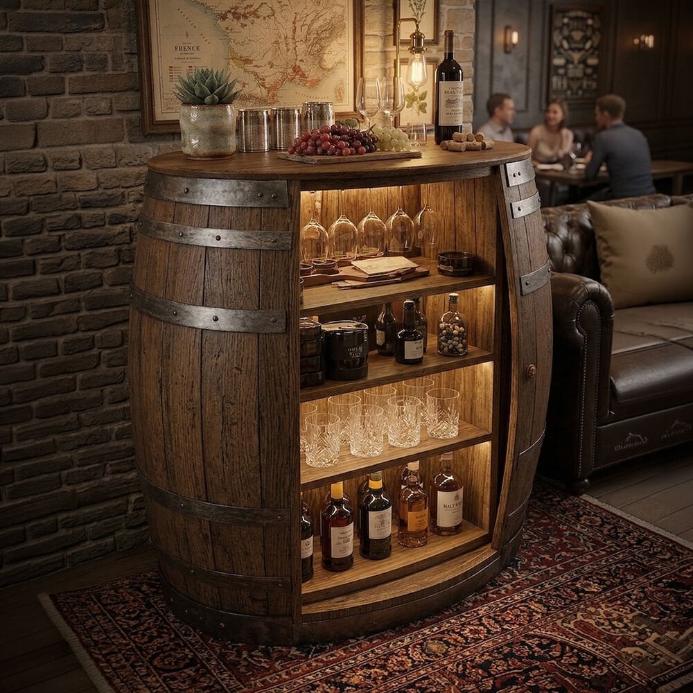 Dekoratif California Şaraplık Fıçı