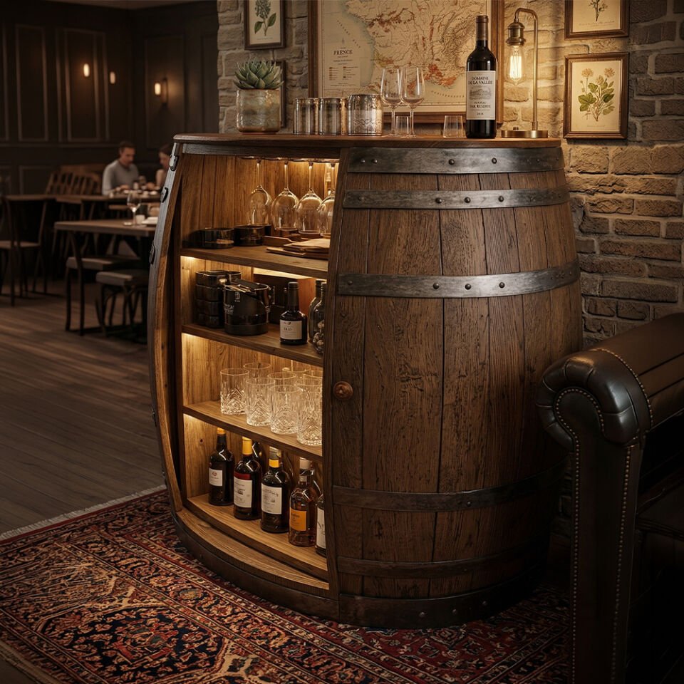 Dekoratif California Şaraplık Fıçı