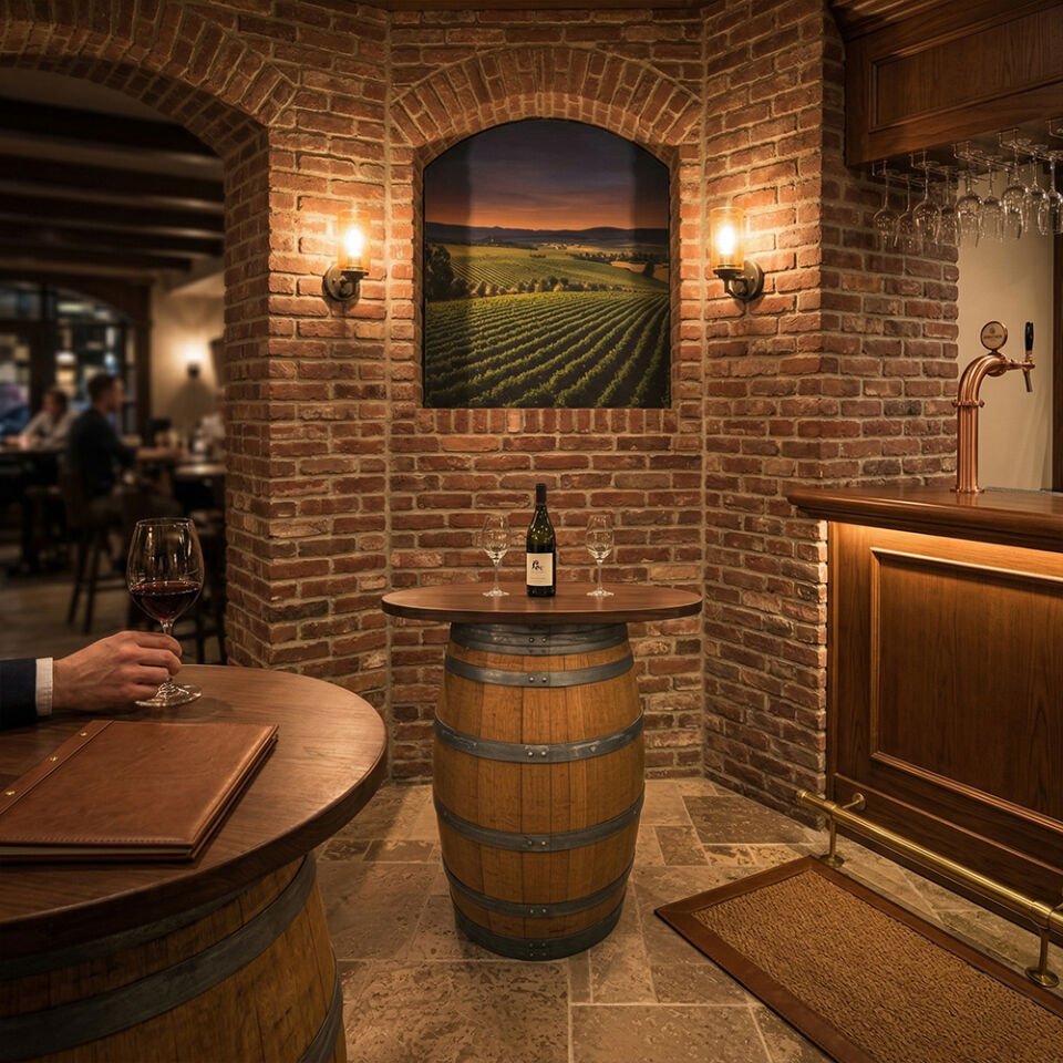 Dekoratif Fıçı Masa Klasik