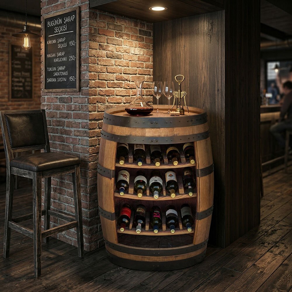 Dekoratif Arizona Şaraplık Fıçı