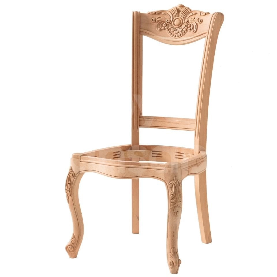Roys Ahşap 5526 Masif Ham Saray Sandalye