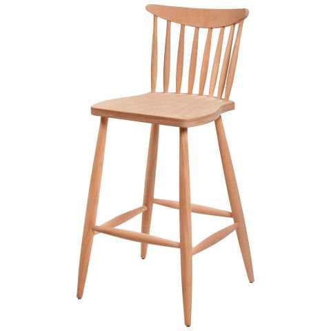 Roys Ahşap 5675 Masif Ham Yıldız Bar Sandalye