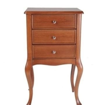 Roys Ahşap 3 Çekmeceli Masif Ceviz Komodin Telefonluk