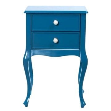 Roys Ahşap Çift Çekmeceli Lükens Mavi Lake Komodin Telefonluk