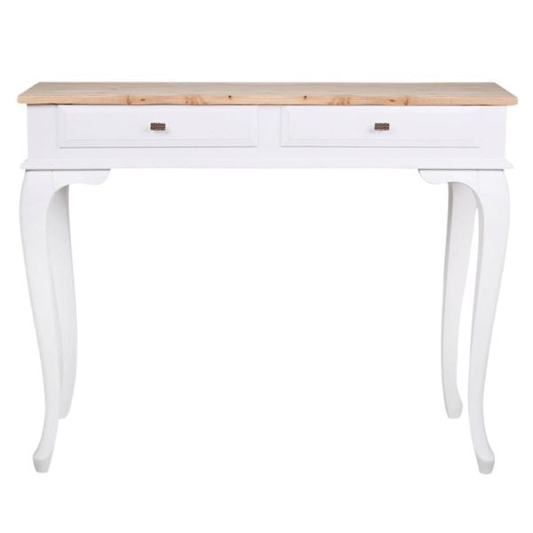 Roys Ahşap 100 Cm Çekmeceli Beyaz Naturel Dresuar