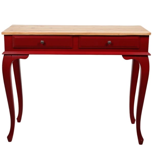 Roys Ahşap 100 Cm Çekmeceli Kırmızı Naturel Dresuar