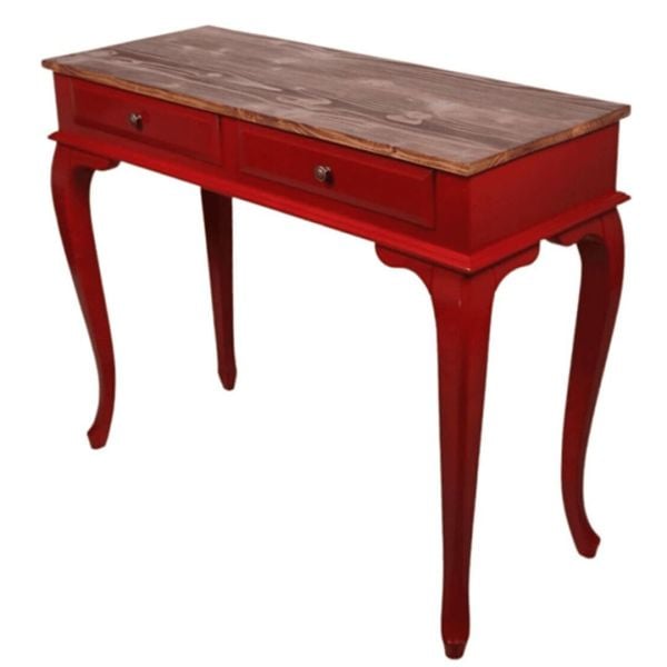 Roys Ahşap 100 Cm Çekmeceli Kırmızı Ceviz Dresuar