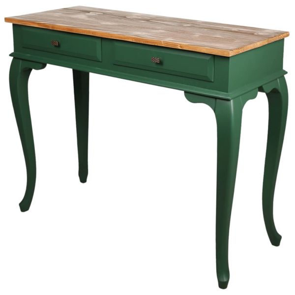 Roys Ahşap 100 Cm Çekmeceli Yeşil Naturel Dresuar