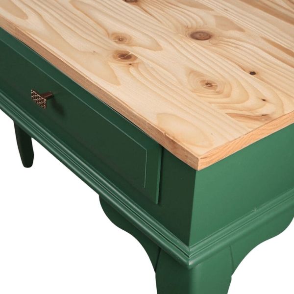 Roys Ahşap 100 Cm Çekmeceli Yeşil Naturel Dresuar