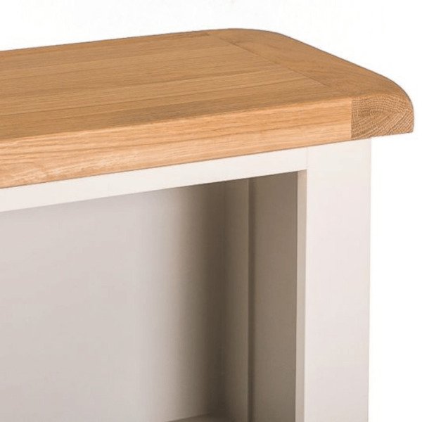 Roys Ahşap 80 Cm Fildişi Üstü Ceviz Alçak Kitaplık