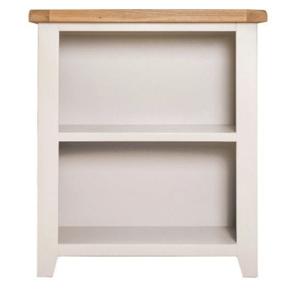 Roys Ahşap 80 Cm Fildişi Üstü Ceviz Alçak Kitaplık