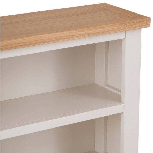 Roys Ahşap 70 Cm Fildişi Üstü Ceviz Alçak Kitaplık