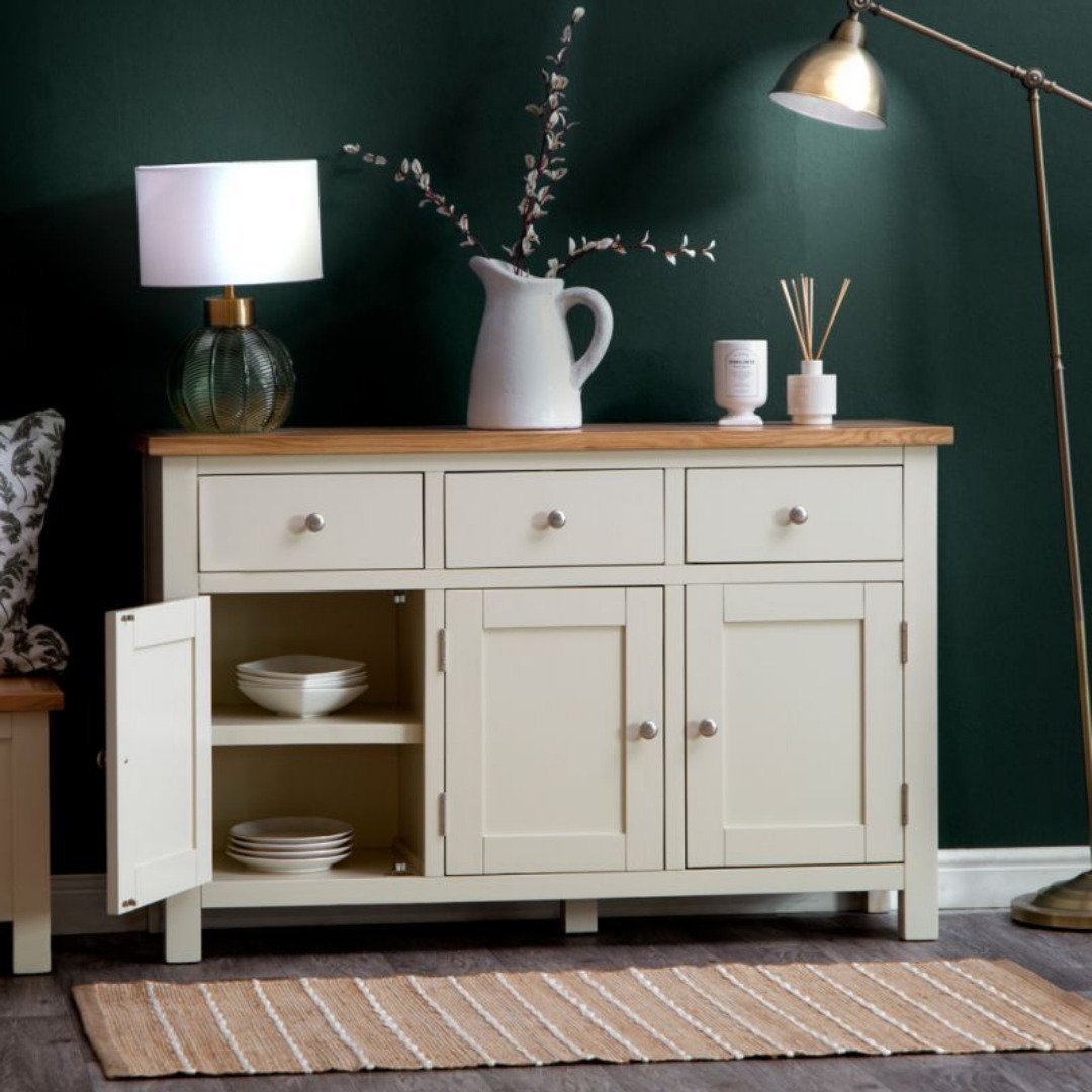 Roys Ahşap Fildişi Üstü Ceviz 125 Cm Mini Konsol