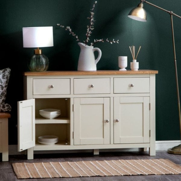 Roys Ahşap Fildişi Üstü Ceviz 125 Cm Mini Konsol