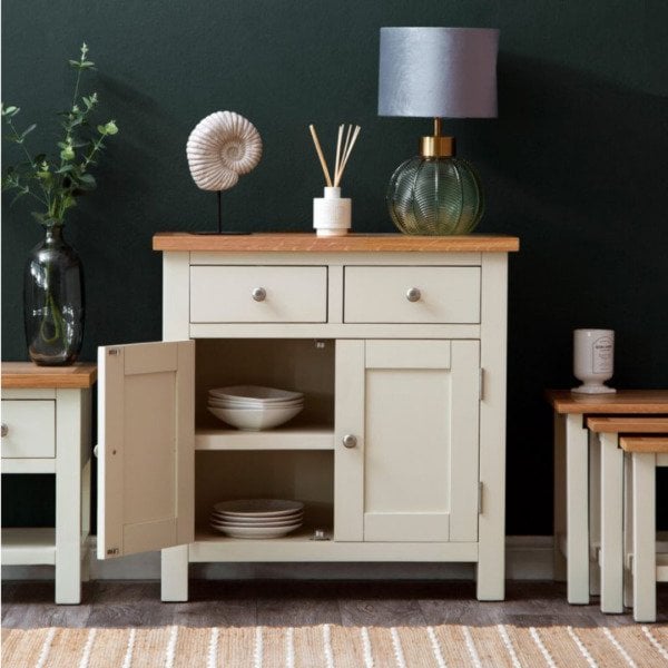 Roys Ahşap Fildişi Üstü Ceviz 75 Cm Mini Konsol