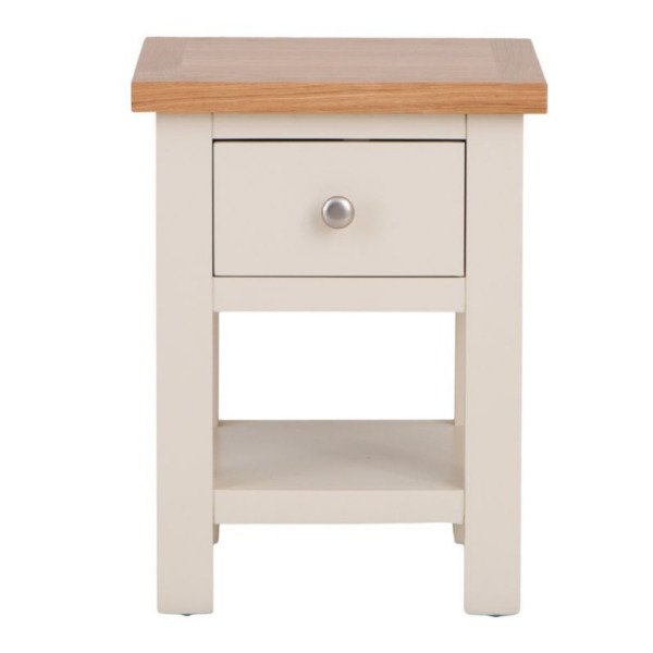 Roys Ahşap Fildişi Üstü Ceviz Komodin Telefonluk