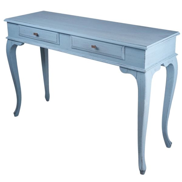 Roys Ahşap 100 Cm Çekmeceli Açık Mavi Eskitme Dresuar