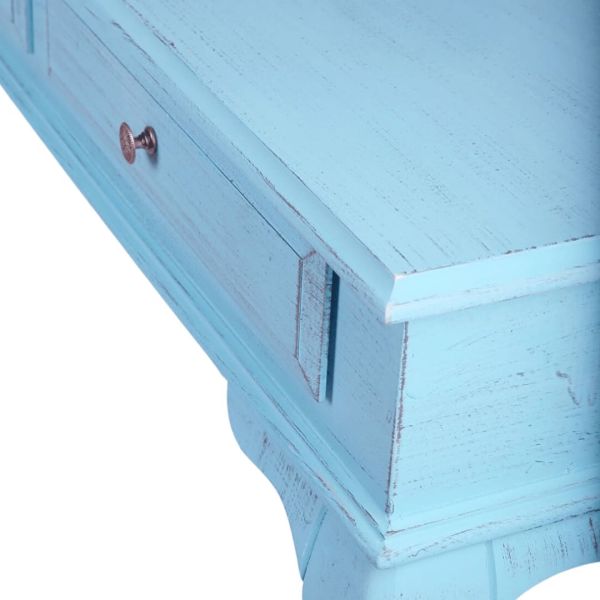 Roys Ahşap 100 Cm Çekmeceli Açık Mavi Eskitme Dresuar