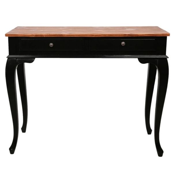 Roys Ahşap 100 Cm Çekmeceli Siyah Açık Ceviz Dresuar