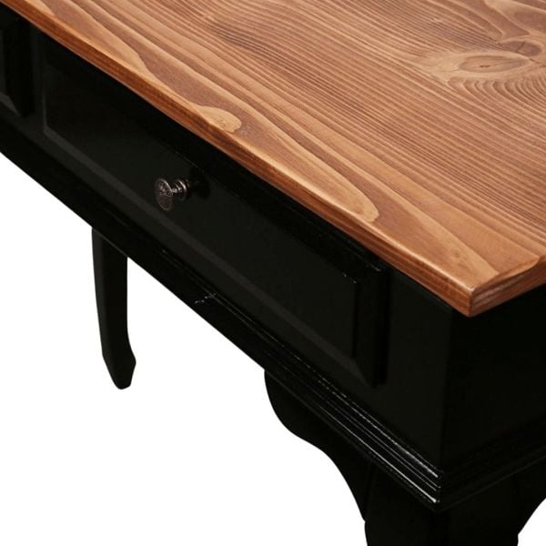 Roys Ahşap 100 Cm Çekmeceli Siyah Açık Ceviz Dresuar