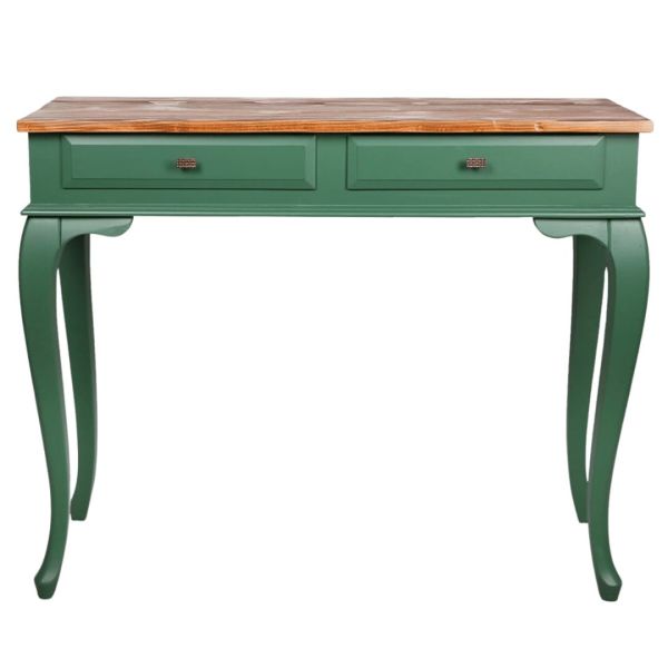 Roys Ahşap 100 Cm Çekmeceli Yeşil Açık Ceviz Dresuar