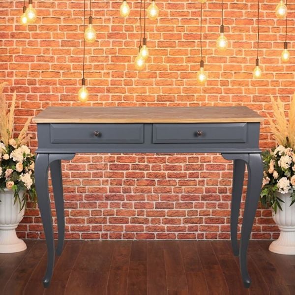 Roys Ahşap 120 Cm Çekmeceli Antrasit Naturel Dresuar