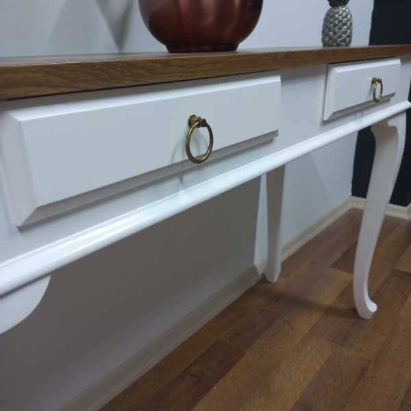 Roys Ahşap 120 Cm Çekmeceli Beyaz Ceviz Dresuar