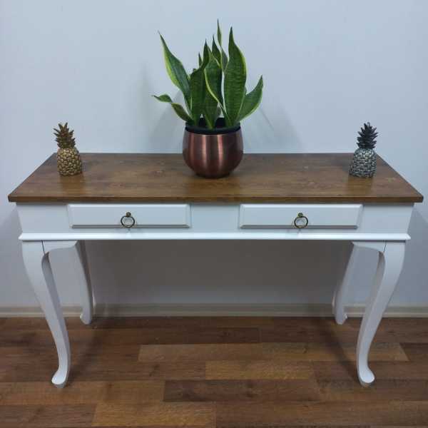 Roys Ahşap 120 Cm Çekmeceli Beyaz Ceviz Dresuar