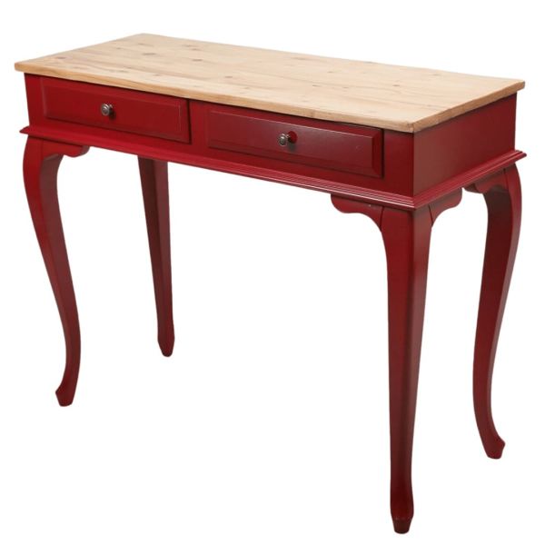 Roys Ahşap 120 Cm Çekmeceli Kırmızı Naturel Dresuar