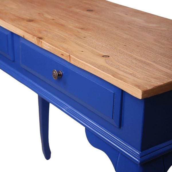 Roys Ahşap 120 Cm Çekmeceli Lacivert Naturel Dresuar