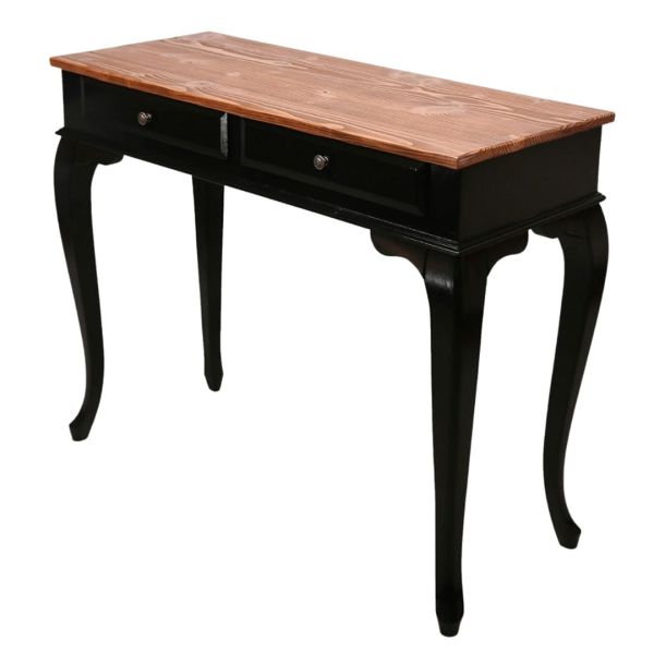 Roys Ahşap 120 Cm Çekmeceli Siyah Açık Ceviz Dresuar