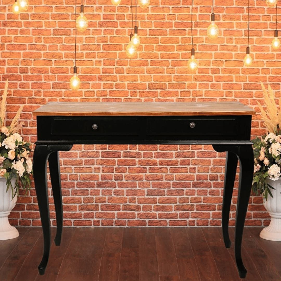 Roys Ahşap 120 Cm Çekmeceli Siyah Naturel Dresuar