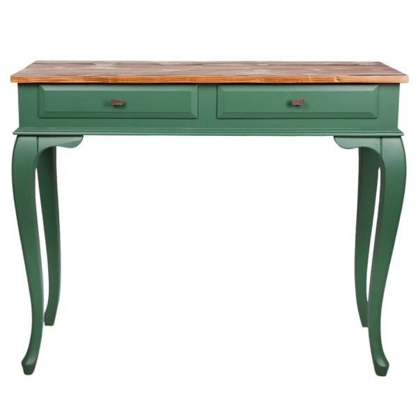 Roys Ahşap 120 Cm Çekmeceli Yeşil Açık Ceviz Dresuar