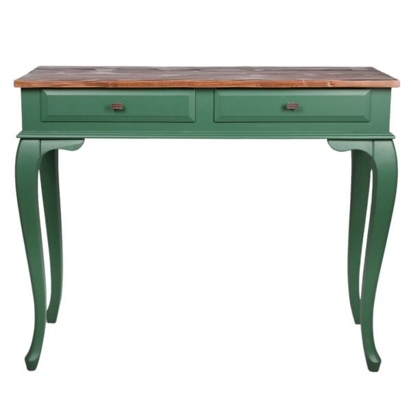 Roys Ahşap 120 Cm Çekmeceli Yeşil Koyu Ceviz Dresuar